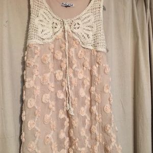 NOT FOR SALE Vintage Boho Cream Rose Dress